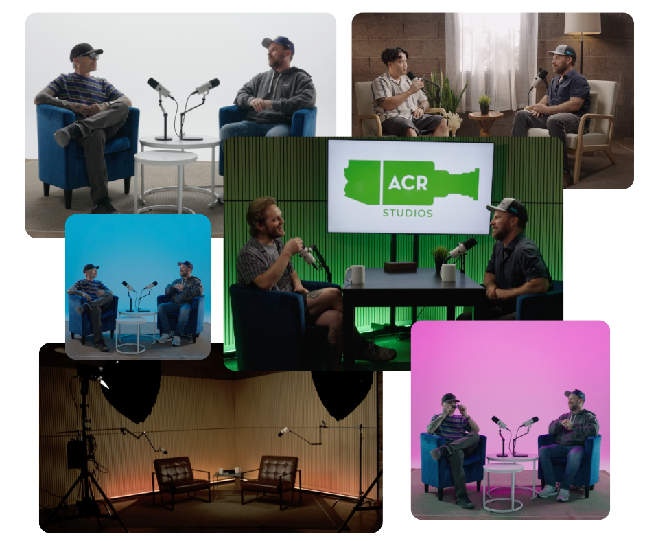 ACR Studios podcast setups montage